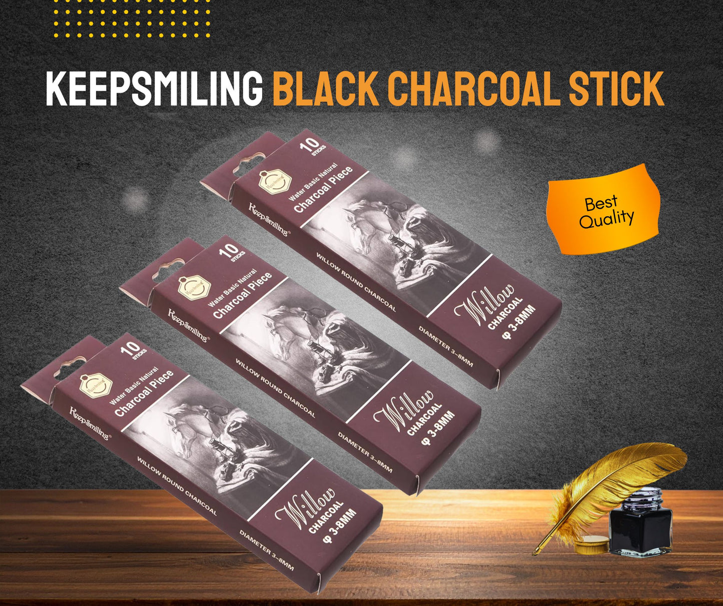 KEEP SMILING CHARCOAL STICK