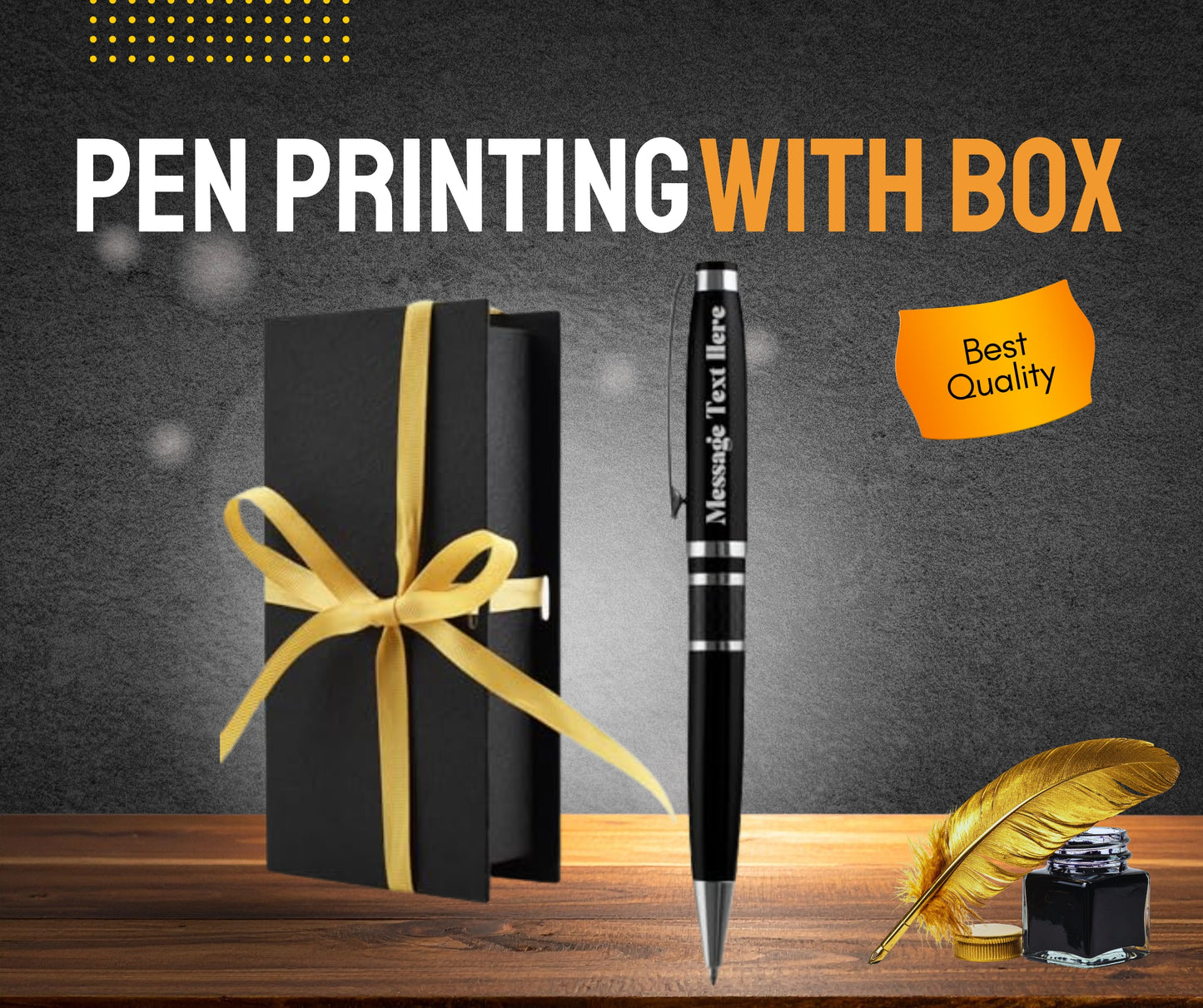 PENS PRINTING WITH BOX MINIUM 100 ORDERS