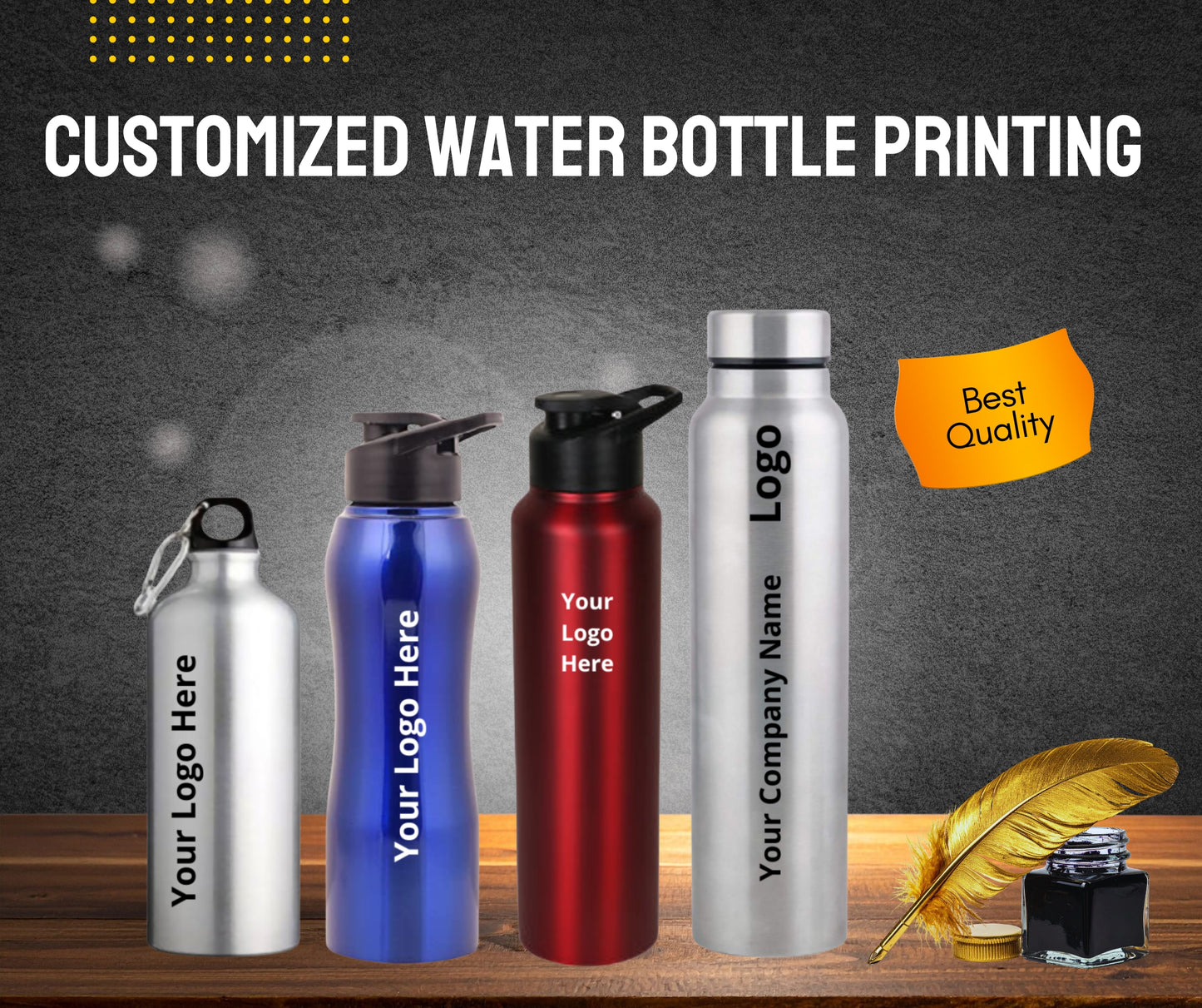 WATER BOTTLE PRINTING MINIMUM 100 ORDERS