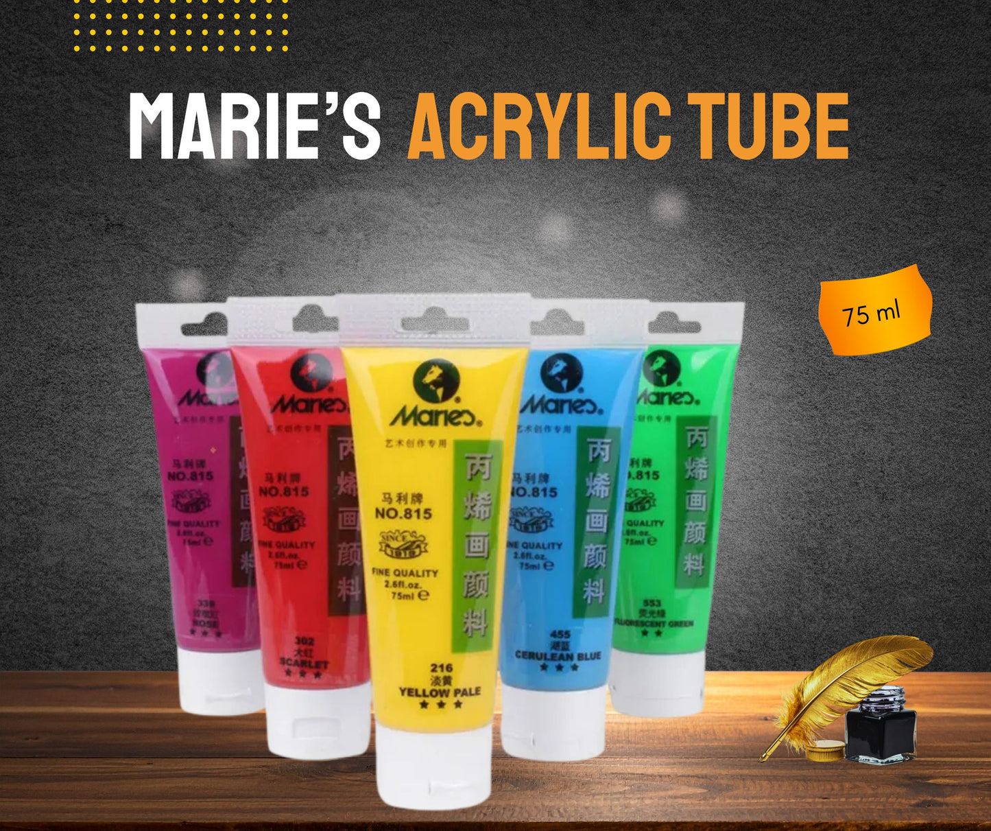 MARIES ACRYLIC TUBE ALL COLOR