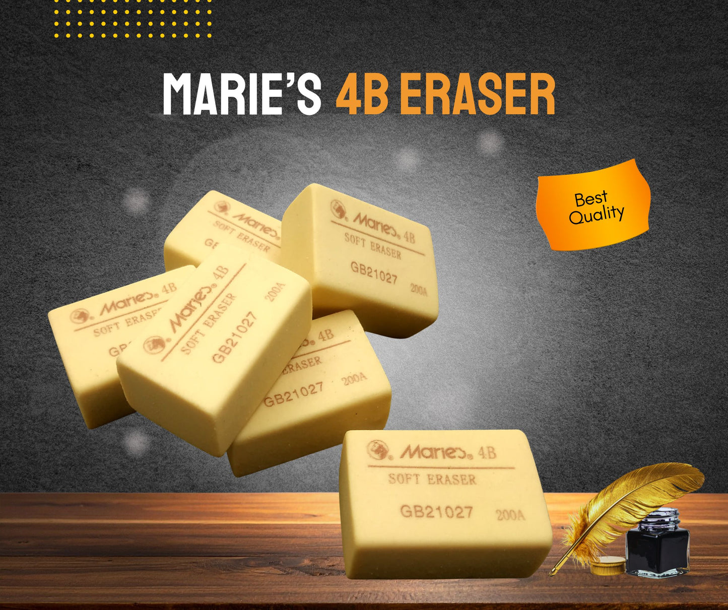MARIES 4B SOFT ERASER