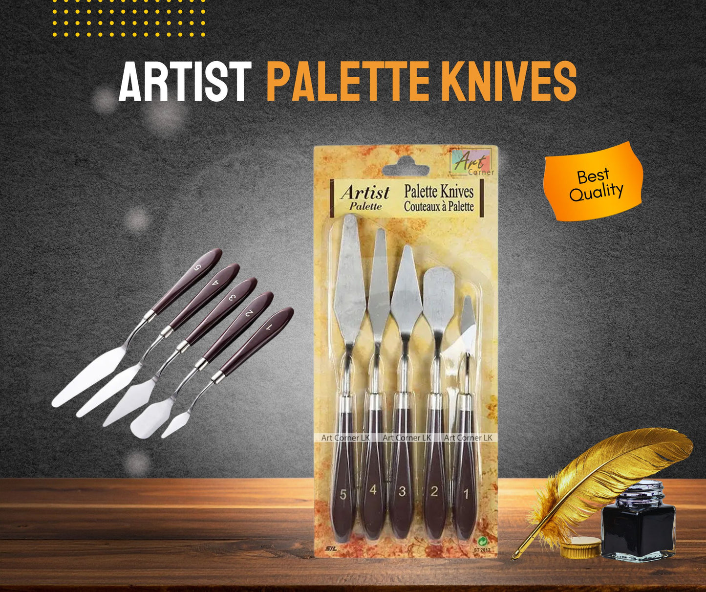 ARTIST PALETTE PLAETTE KNIVES 5 PIECES SET