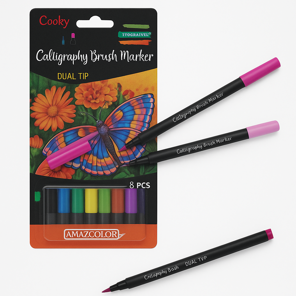 Cooky Dual Tip Brush Pens