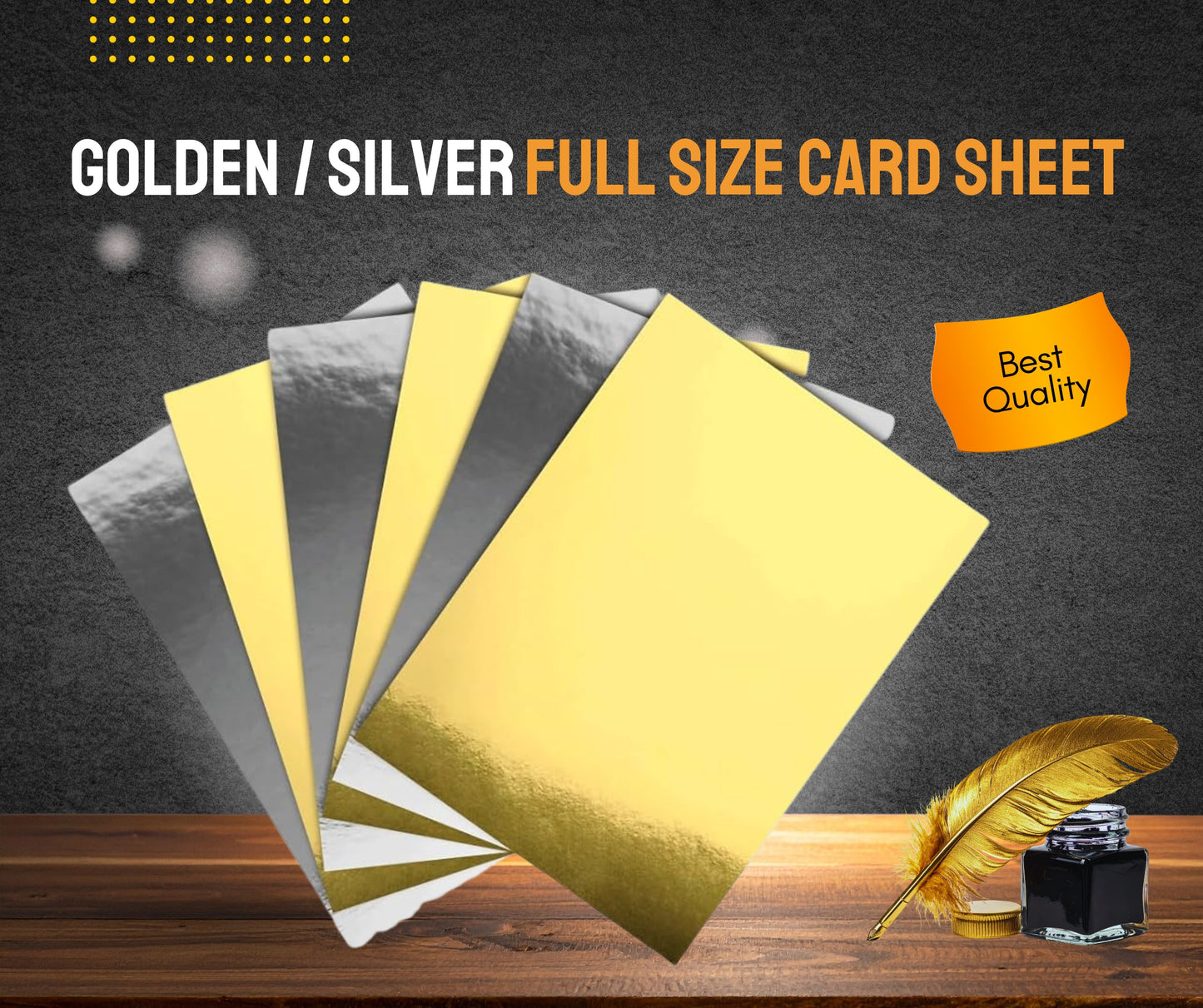 FULL SIZE GOLDEN / SILVER CARD SHEET
