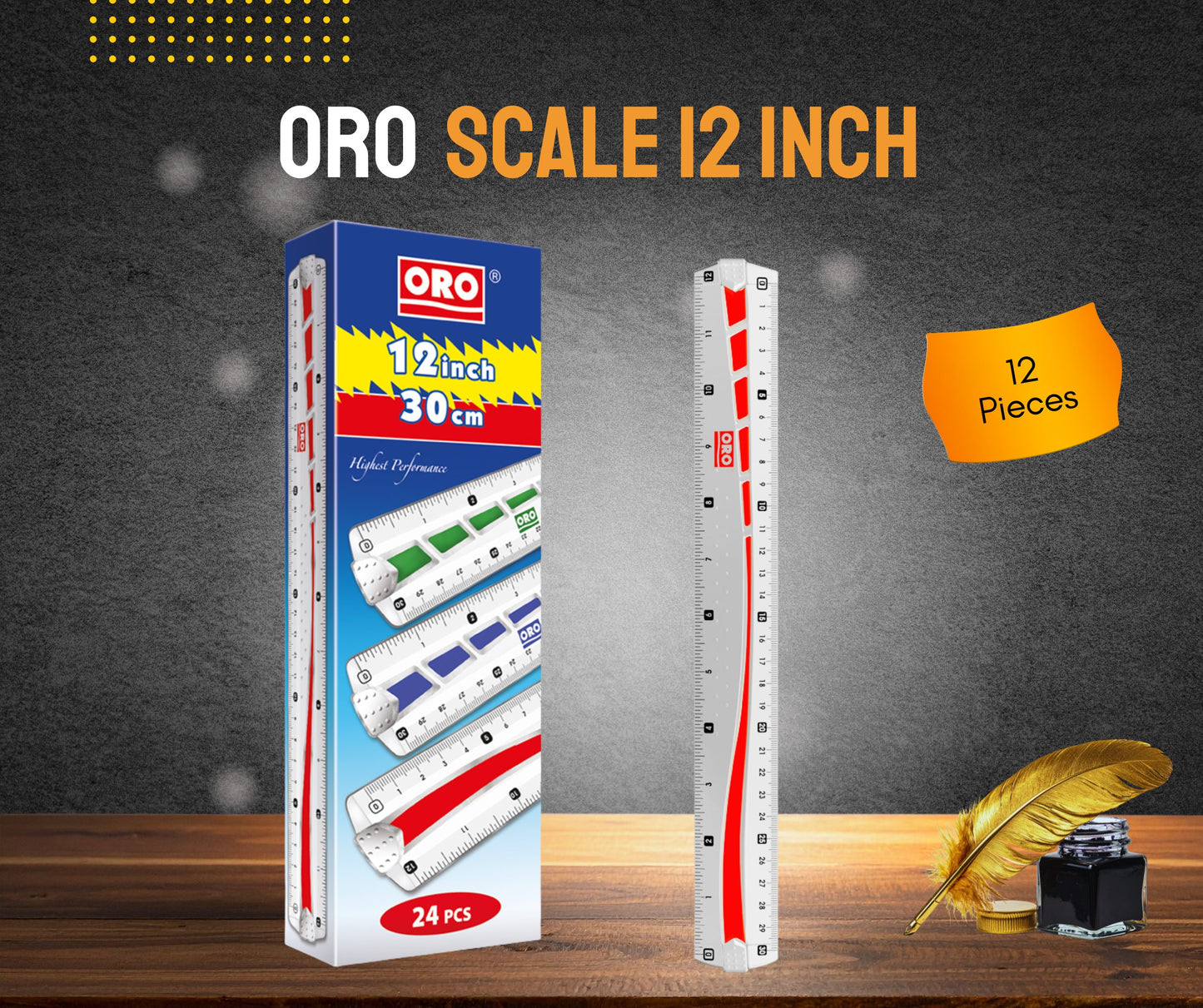 PLASTIC SCALE 12 INCH BEST QUALITY
