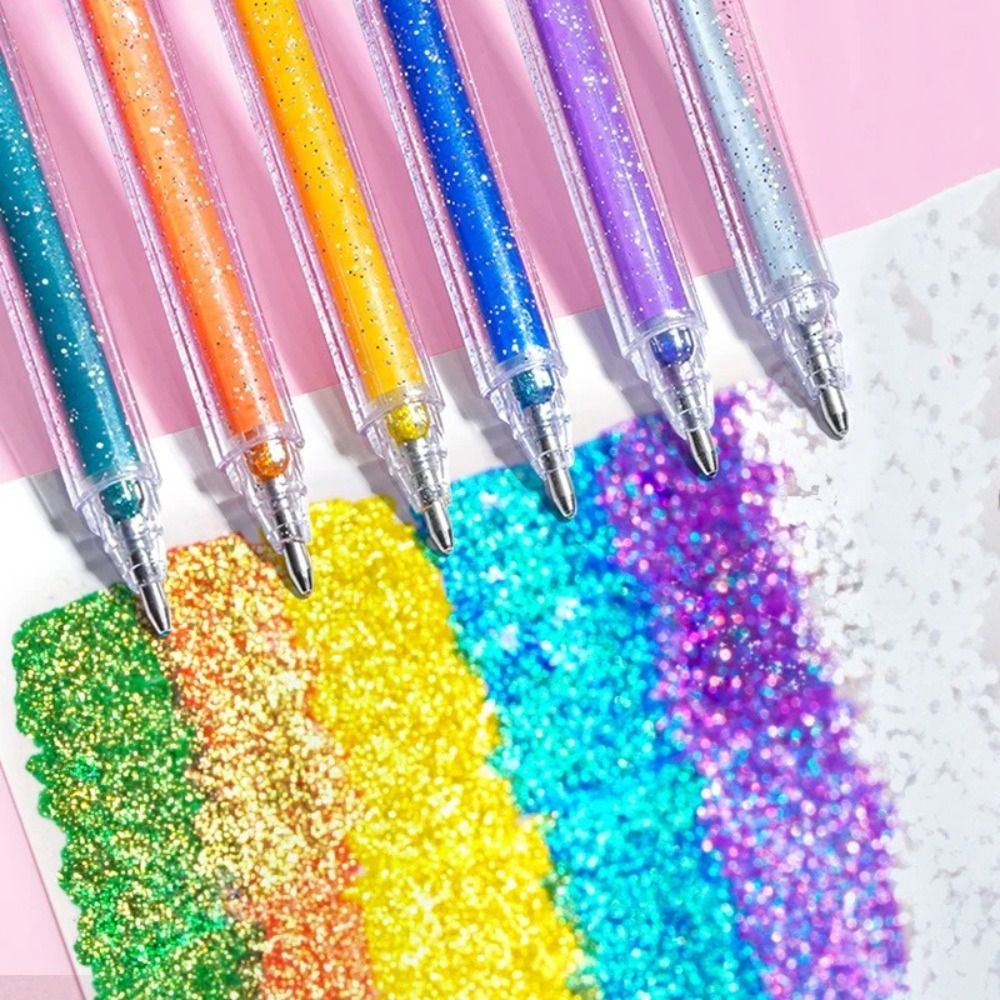Glitter Pen Neon Color 12 Pieces Set
