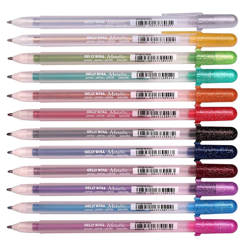 Sakura Gelly Roll Metallic Gel Ink Pen Pack of 12