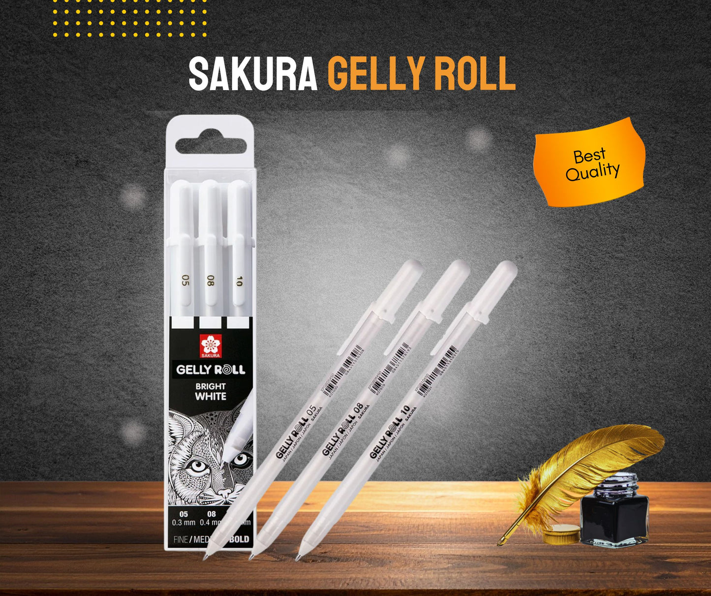 SAKURA WHITE GEL PEN