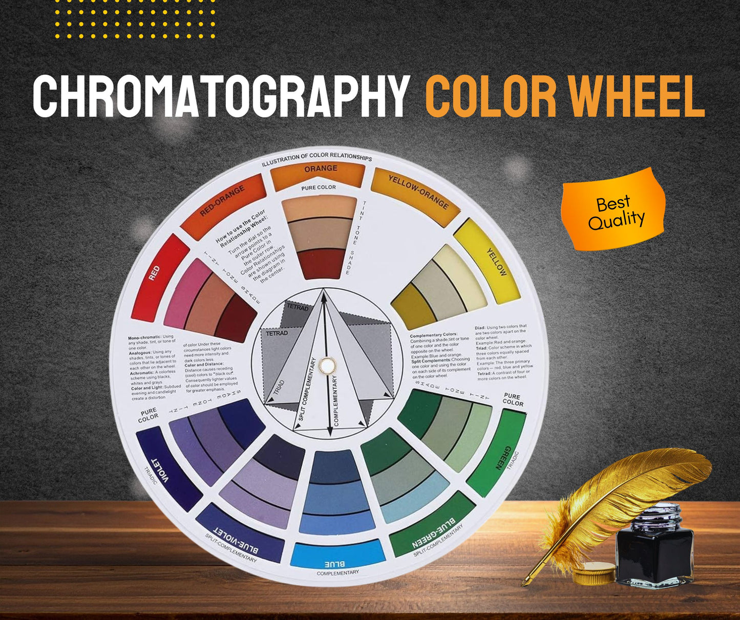 NAIL CHROMATOGRAPHY CARD 14CM COLOR WHEEL