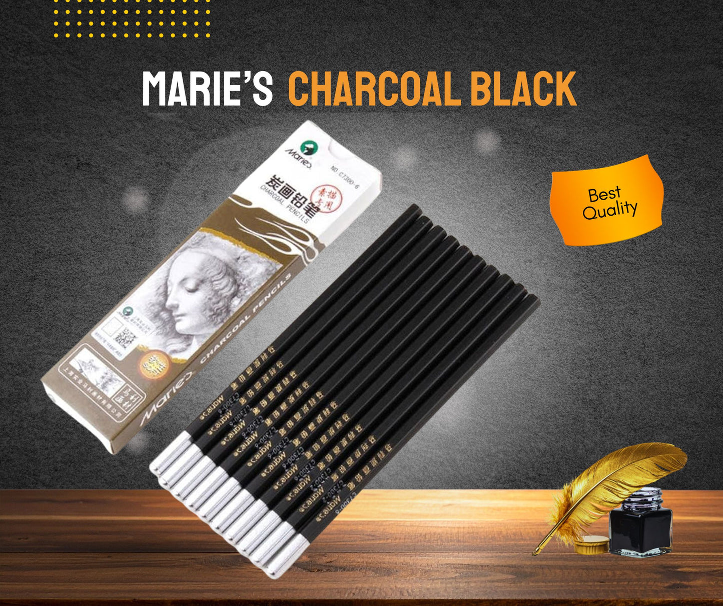 MARIES CHARCOAL BLACK PENCIL