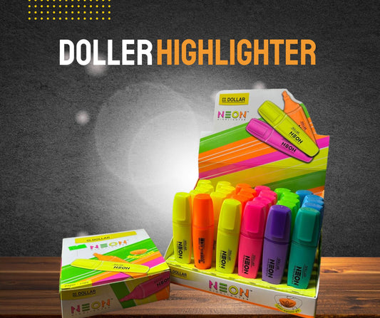DOLLER HIGHLIGHTER 12 PIECES BOX