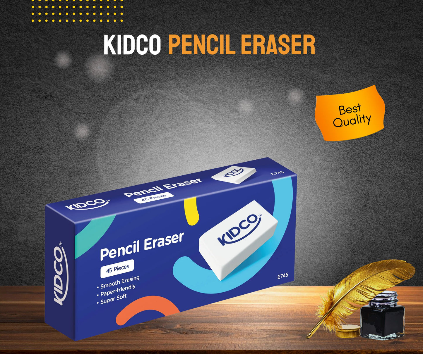 KIDCO ERASER BEST QUALITY 12 PIECES
