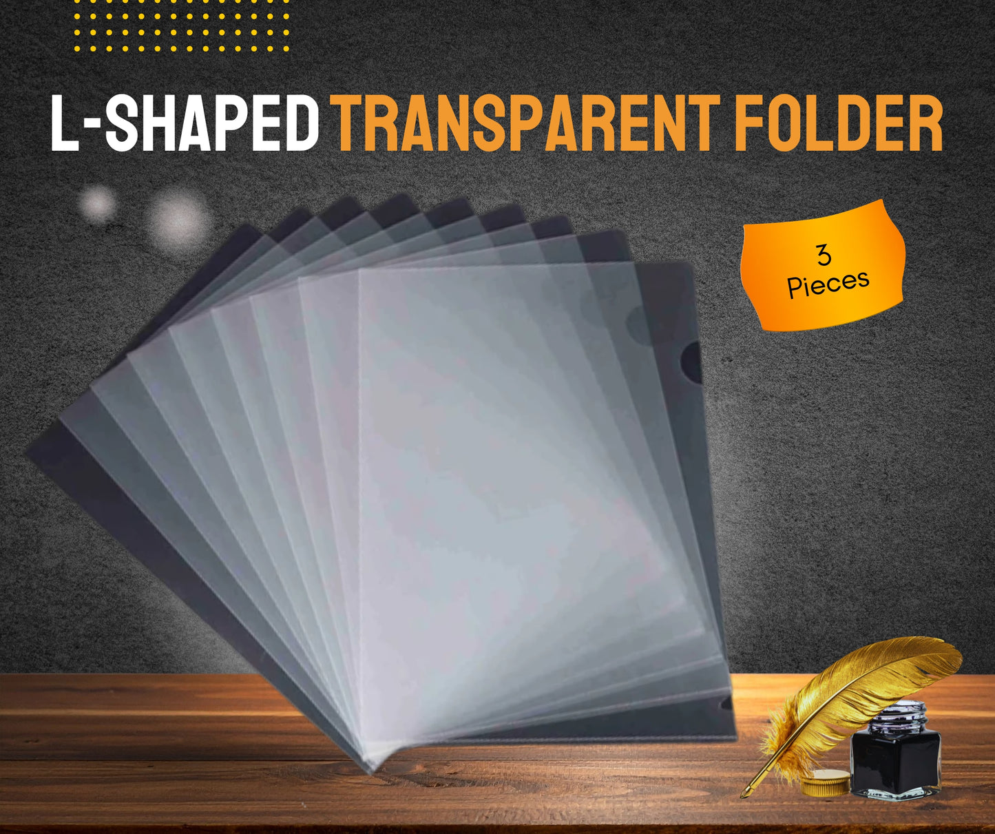 L-SHAP C.V TRANSPARENT FOLDER 3 PIECES
