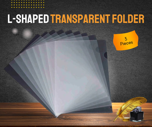 L-SHAP C.V TRANSPARENT FOLDER 3 PIECES