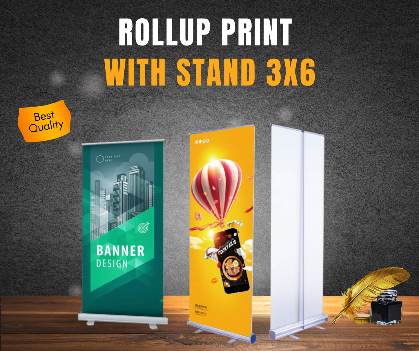PANAFLEX ROLLUP PRINT WITH STAND