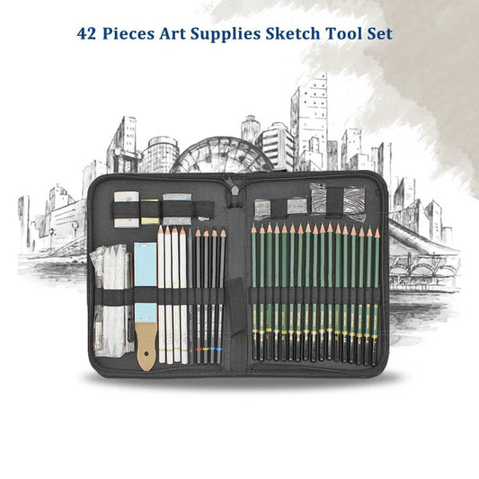 Keep Smiling Sketch Drawing Set of 42 Pcs