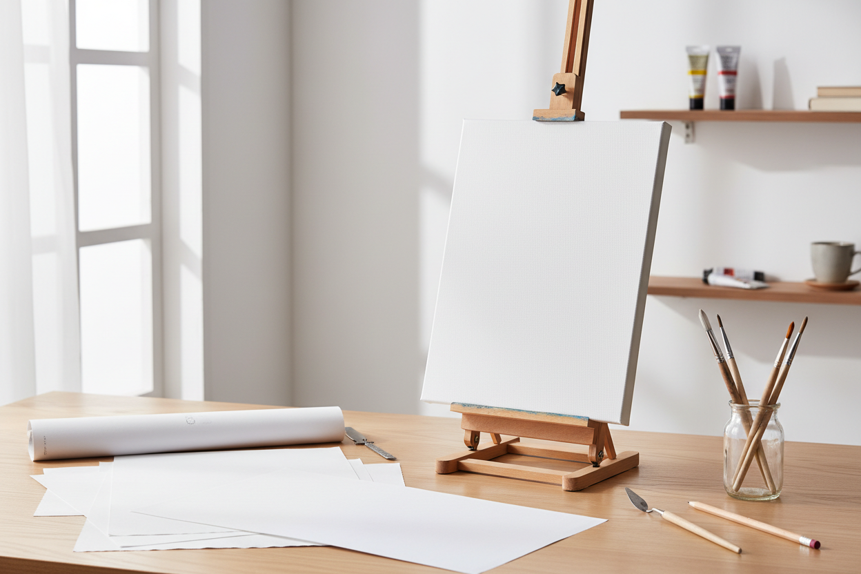 canvas and art sheet