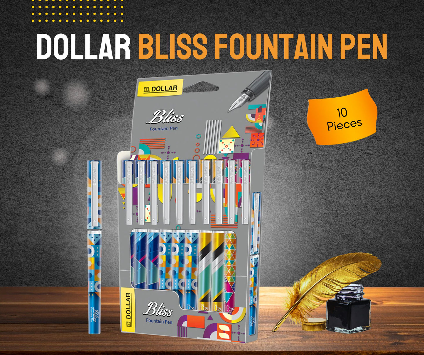 DOLLER BLESS INK PEN 10 PIECES BOX
