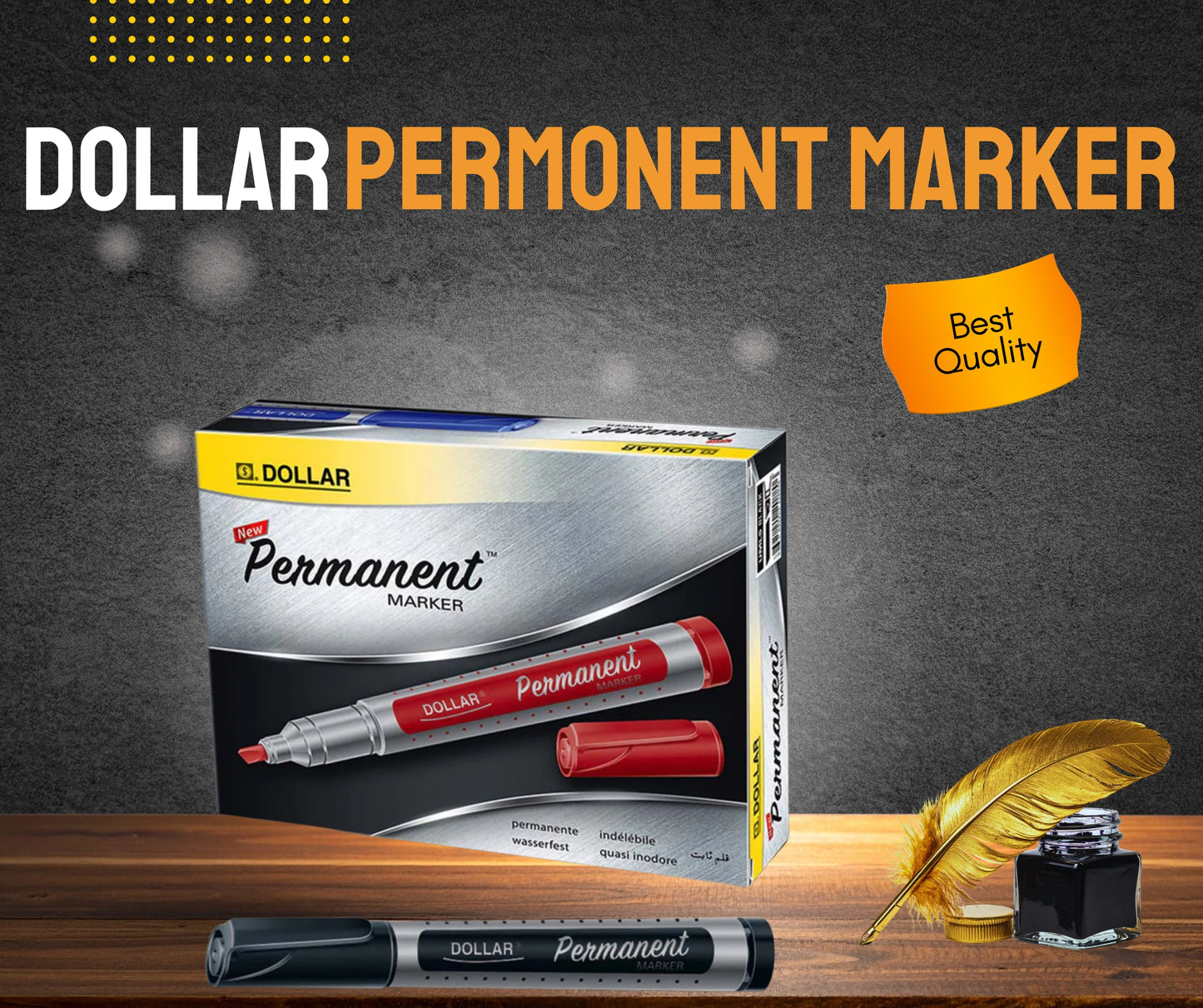 DOLLER PERMONENT MARKER BLUE / BLACK