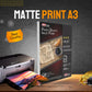 MATTE INKJET PAPER PRINT